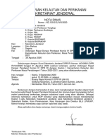 Surat Sekjen RDP - Komisi IV DPRRI, Kamis 3 Sept 2020