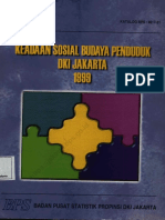 Keadaan Sosial Budaya Penduduk DKI Jakarta 1999