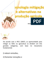 Tecnologias de Mitigação Na Produção Agrícola