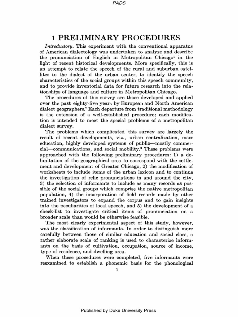 PADS1965 126 The Pronunciation of English in Metropolitan Chicago