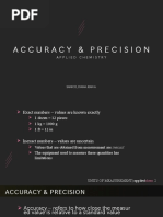 Accuracy & Precision: Applied Chemistry