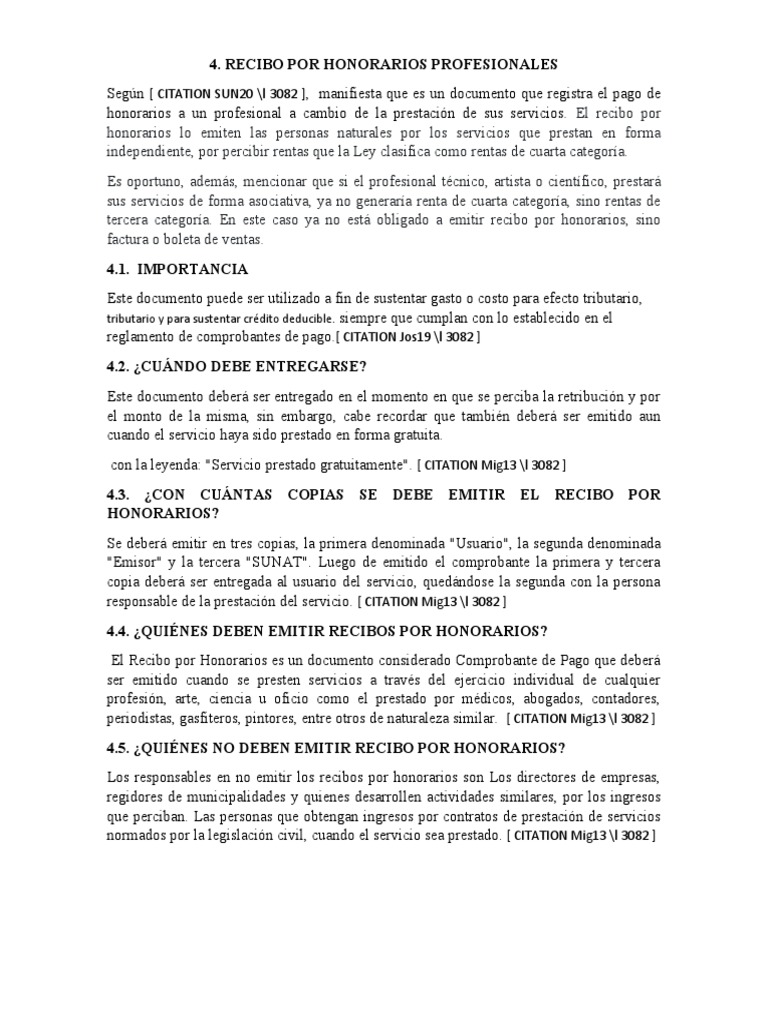 Recibo Por Honorarios Profesionales | PDF | Factura | Economias