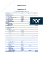 AMD Assignment: Q1. in The Books of Zee Ltd. Vertical Balance Sheet As On 31.3.09