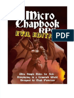 Micro Chapbook RPG Evil Edition
