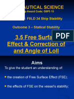 HNC Nautical Science: Unit Code: F0LD 34 Ship Stability Outcome 3 - Statical Stability