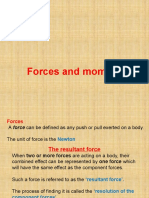 Forces, Monents and Center of Gravity