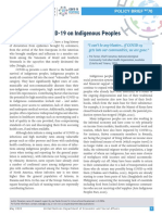 The Impact of COVID-19 On Indigenous Peoples: Policy Brief 70