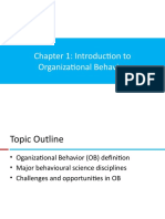 Chapter 1 - Introduction To Organizational Behavior