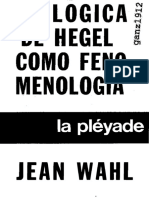 WAHL, JEAN - La Lógica de Hegel Como Fenomenología (OCR) (Por Ganz1912)