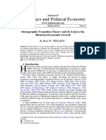 Economics and Political Economy: Demographic Transition Theory and Its Link To The Historical Economic Growth