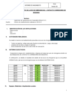 Informe de Mantenimiento de Luces de Emergencia Contacto