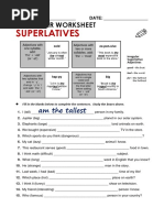 Superlatives Worksheet