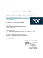 Convocatoria X Asamblea General Ordinaria de SEBiCoP - 2021