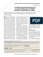 Ethical Issues in Delivering Psychological Therapies in Geriatric Psychiatry in India