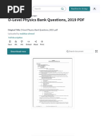 O-Level Physics Bank Questions, 2019 PDF - Gases - Heat - 1629022844612