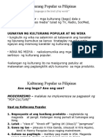 Kulturang Popular Sa Pilipinas