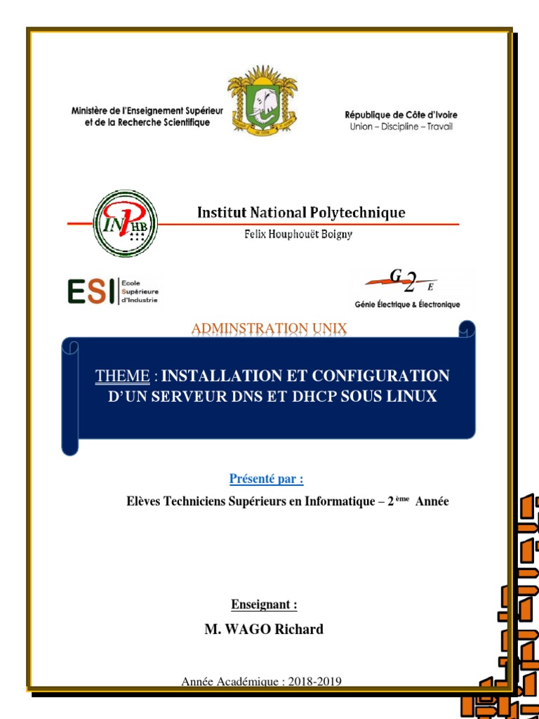Installation Serveurs DNS et DHCP Linux | PDF | Système de noms de ...