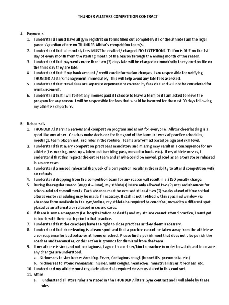 Competition Contract PDF Fee