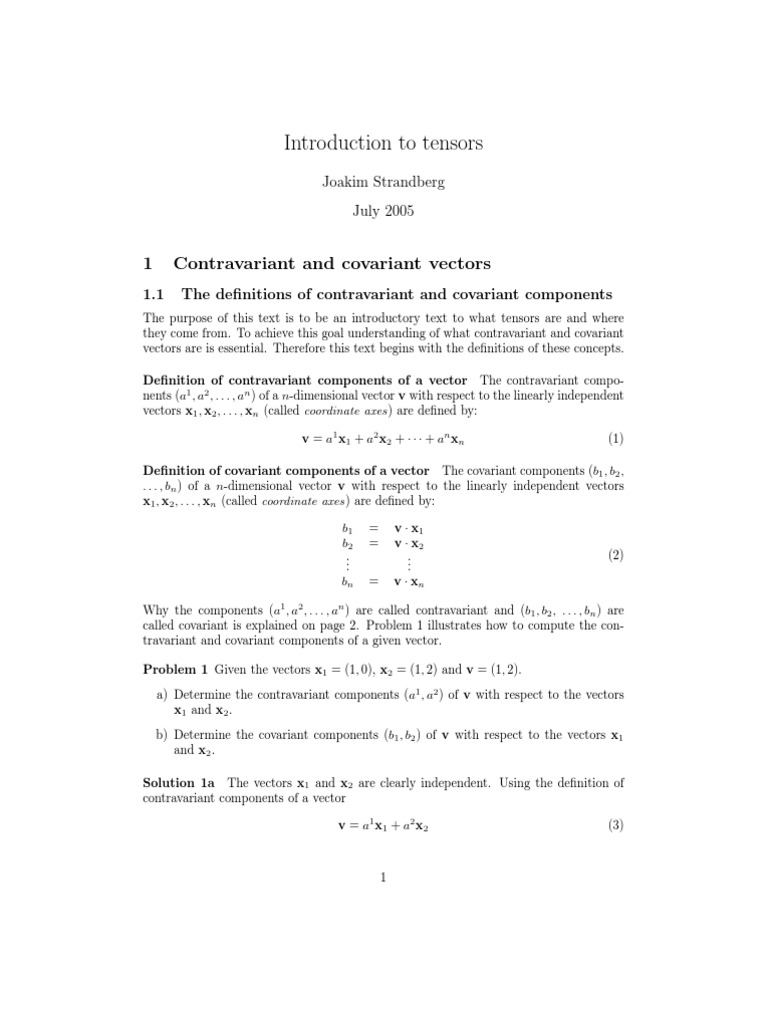 Tensors | PDF | Tensor | Euclidean Vector
