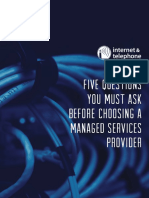 Five Questions You Must Ask Before Choosing A Managed Services Provider