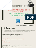 Presentation On : Passing Arguments To Function &