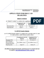 Application For BMCC I-20 Deadlines: Initial F-1 Students