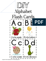 DIY Alphabet Flash Cards FREE Printable