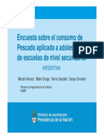 Encuesta Sobre El Consumo de Encuesta Sobre El Consumo de Pescado Aplicada A Adolescentes de Escuelas de Nivel Secundario