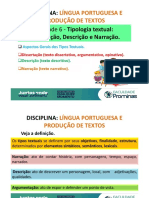 06 - Tipologia Textual - Disertação, Descrição e Narração.