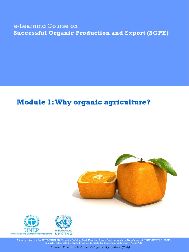 Module 1 Why Organic Agriculture | PDF | Agriculture | Organic Farming