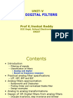Iir Digital Filters: Unit-V