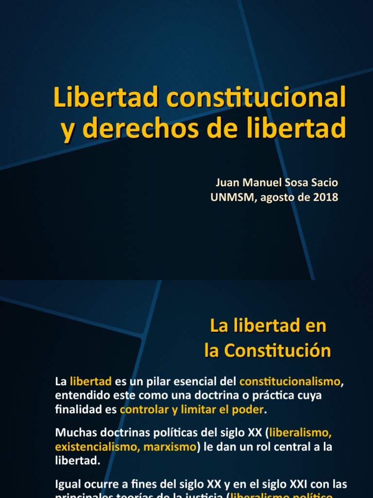 Libertad Constitucional y Derechos de Libertad | PDF | Libertad ...
