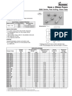 5mm X 20mm Fuses: GMA Series, Fast Acting, Glass Tube