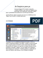 Programas de Limpieza para PC
