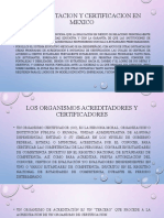 La Acreditacion y Certificacion en Mexico