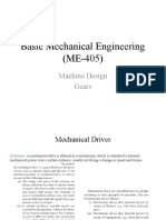 Basic Mechanical Engineering (ME-405) : Machine Design Gears