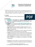 Protocolo para Fumigacion y Desinfeccion DGS-001 TR4