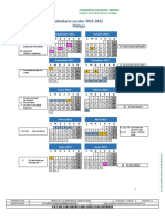 Gráfico Del Calendario Escolar Provincia de Málaga 2021 - 2022 (F)