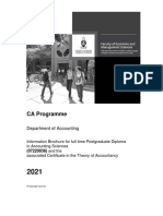 CA Programme: Department of Accounting