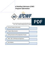 Certified Welding Fabricator (CWF) Program Information