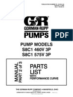 Gorman-Rupp S8C1 pump manual and parts list