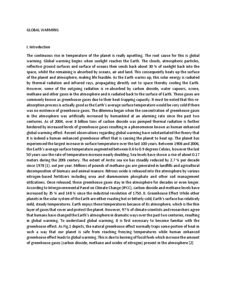 Global Warming Introduction | PDF | Greenhouse Effect | Climate Change
