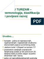 Turizam-Terminologija Klasifikacija I Povijesni Razvoj