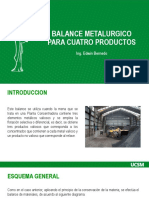Balance Metalurgico para Cuatro Productos