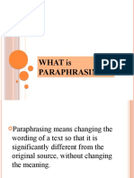 What Is Paraphrasing?