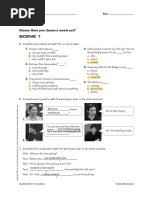 Unit 2: Sitcom: Have You Chosen A Movie Yet? Scene 1