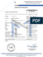 Certificado de Verificación - Guantes Dielectricos Clase 3