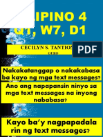 Filipino, Q1, W7, Pagbasa NG Text Messages