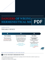 Dangers of Wrong Hermeneutical Methods - 11092020 - Bible Study