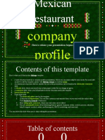 Mexican Restaurant Company Profile by Slidesgo